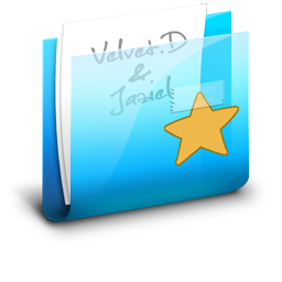 Folder Documents V And J Blue Icon 256x256 png